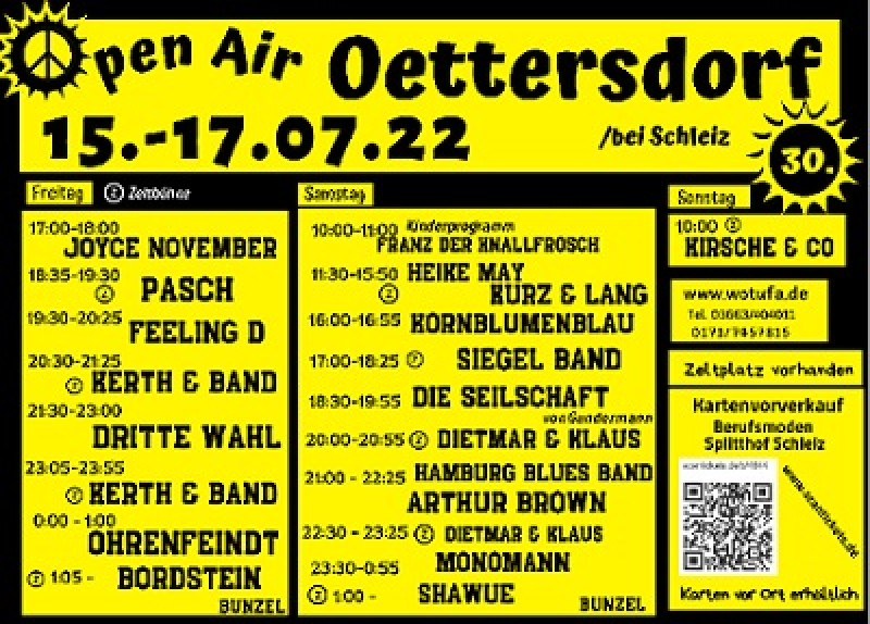 Tickets für 'Open Air Oettersdorf' online kaufen ScanTickets.de